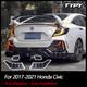 For 2017-2021 Honda Civic Type-r Fk4 Fk7 Mu Style Rear Bumper Lip Aprons