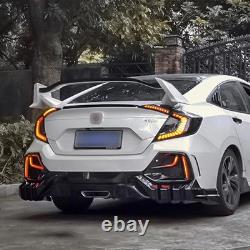 For 2017-2021 Honda Civic Type-R FK4 FK7 MU Style Rear Bumper Lip Aprons