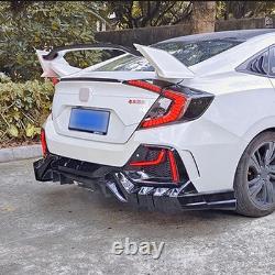 For 2017-2021 Honda Civic Type-R FK4 FK7 MU Style Rear Bumper Lip Aprons