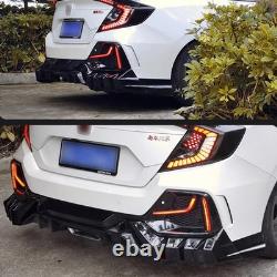 For 2017-2021 Honda Civic Type-R FK4 FK7 MU Style Rear Bumper Lip Aprons