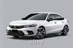 For 2022-23 11th Honda Civic Mugen Style Glossy Black Front Bumper Lip spoiler