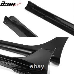 For 22-23 Honda Civic Gloss Black PP Side Skirts Extension Splitters Mugen Style