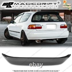 For 92-95 Honda Civic Hatch Spoon Style Carbon Fiber Window Roof Spoiler Wing