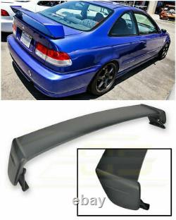 For 96-00 Honda Civic Coupe MUGEN Style PRIMER BLACK Rear Trunk Lid Wing Spoiler