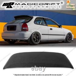 For 96-00 Honda Civic Hatch Spoon Style Carbon Fiber Window Roof Spoiler Wing