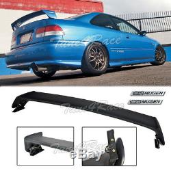 For 96-00 Honda Civic Mugen Style Trunk Wing Spoiler 2Dr Coupe with black emblems