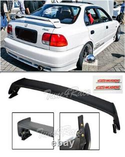 For 96-00 Honda Civic Mugen Style Trunk Wing Spoiler 4Dr Sedan with Red emblem New