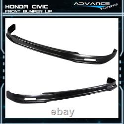 For 96-98 Honda Civic Hatchback Mugen Style Front Bumper Lip & Rear Diffuser Lip