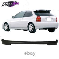 For 96-98 Honda Civic Hatchback Mugen Style Front + Rear Bumper Lip Spoiler PP