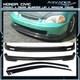 For 96-98 Honda Civic Mugen Front Bumper Lip + Rear Diffuser Lip + Window Visors