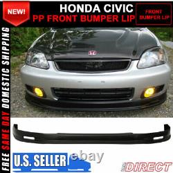 For 99-00 Honda Civic 2Dr 4Dr Mugen Style PP Front Bumper Lip Add-On Spoiler