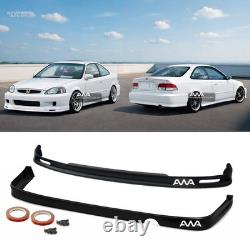 For 99-00 Honda Civic EK 2Dr 4Dr Mugen Style PU Front & Rear Bumper Lip Kit