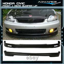 For 99-00 Honda Civic EK EK9 3Dr Mugen Front + Rear Bumper Lip Spoiler PP