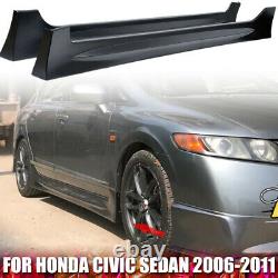 For CIVIC Sedan 4dr Mugen-style Side Skirt Pp Unpainted Custom Body Kits