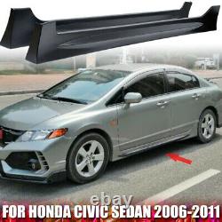 For CIVIC Sedan 4dr Mugen-style Side Skirt Pp Unpainted Custom Body Kits