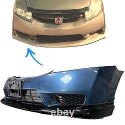 For Honda 2009-2011 Fa Civic Usdm 4dr Fd2 Mugen Style Front Bumper Lip Unpainted