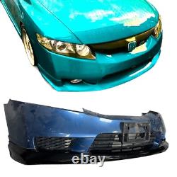 For Honda 2009-2011 Fa Civic Usdm 4dr Fd2 Mugen Style Front Bumper Lip Unpainted