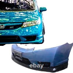 For Honda 2009-2011 Fa Civic Usdm 4dr Fd2 Mugen Style Front Bumper Lip Unpainted