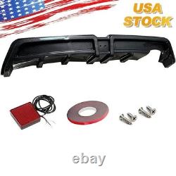For Honda Civic 06-11 4DR Mugen RR Style Bumper Diffuser LED Brake Lamp