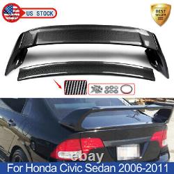 For Honda Civic 2006-2011 MUGEN Style Rear Trunk Spoiler Lip Wing Carbon Fiber