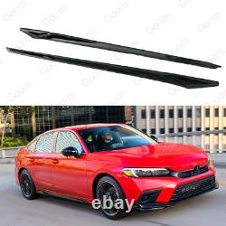 For Honda Civic 2022-2023 Side Skirts Body Kit Glossy Black Sport Style Mugen