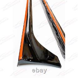 For Honda Civic 2022 2023 Type R Mugen Style Gloss Black Side Skirts Body Kit