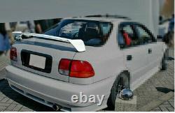 For Honda Civic EK 1996-2000 Mugen Rear Boot Spoiler GT Wing Flap Carbon Fiber