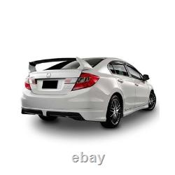 For Honda Civic FB7 Mugen RR Rear Lip 12-16 R+L Single Output Raw Plastic