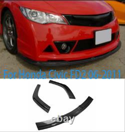 For Honda Civic FD2 06-2011 Dry Carbon Fiber Mugen Front Bumper Lip Chin Spoiler