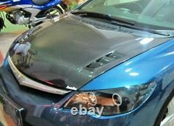 For Honda Civic FD2R 2006-11 Dry Carbon Fiber Mugen Hood Vented Cover Cap Refit