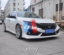 For Honda Civic FK7 Hatchback 2017-2019 Mugen Style Front Side Splitters FRP