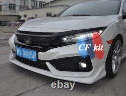 For Honda Civic FK7 Hatchback 2017-2019 Mugen Style Front Side Splitters FRP