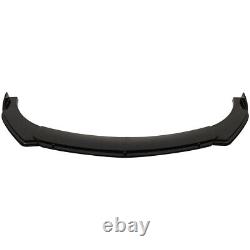 For Honda Civic Mugen Glossy Front Bumper Lip Spoiler Splitter 2 Layer Sturt Rod