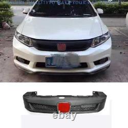 For Honda Civic Sedan 09-2012 Carbon Fiber Mugen Front Bumper Mesh Grill Grille