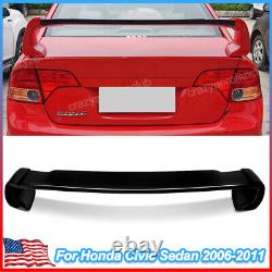 For Honda Civic Sedan 2006-2011 Mugen Style Rear Trunk Spoiler Wing Gloss Black