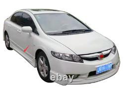 For Honda Civic Sedan 2006-2011 White Exterior Door Panel Trim Side Skirts 2Pcs