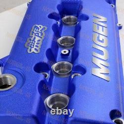 For MUGEN Style Engine Valve Blue Cover For 1999 2000 Honda CIVIC SI Dohc VTEC