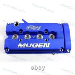 For MUGEN Style Engine Valve Blue Cover For 1999 2000 Honda CIVIC SI Dohc VTEC