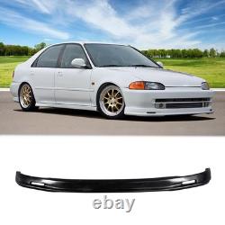 Front Bumper Lip Splitter Fits 1992-1995 Honda Civic Sedan, Mugen Style Unpainted