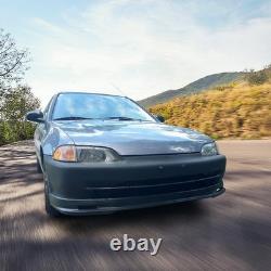 Front Bumper Lip Splitter Fits 1992-1995 Honda Civic Sedan, Mugen Style Unpainted