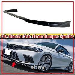 Front Bumper Lip Spoiler 22-26 Unpainted Fits Honda Civic 11th 4D 5D Mugen Type