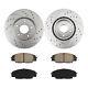 Front Drilled Brake Rotors With Ceramic Pads Fit Honda Civic Si Acura Csx Type-s