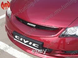 Front Grill Mugen Style for Honda Civic 4D Sedan prefacelift 8th gen 2006-2008