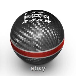 Genuine MUGEN Carbon Red Shift Knob 6MT 54102-XLT-K2S0 for Honda Civic JDM