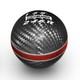 Genuine Mugen Carbon Red Shift Knob 6mt 54102-xlt-k2s0 For Honda Civic Jdm
