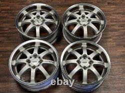 Genuine Mugen NR 15x6.5 4x100 +45 Wheels Honda Civic CRX JDM silver GE8 GD3 GK5