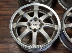 Genuine Mugen NR 15x6.5 4x100 +45 Wheels Honda Civic CRX JDM silver GE8 GD3 GK5