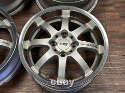 Genuine Mugen NR 15x6.5 4x100 +45 Wheels Honda Civic CRX JDM silver GE8 GD3 GK5