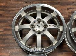 Genuine Mugen NR 15x6.5 4x100 +45 Wheels Honda Civic CRX JDM silver GE8 GD3 GK5