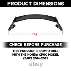 Gloss Black Rear Trunk Spoiler Wing For Honda Civic Hatchback Type R 2016-2021
